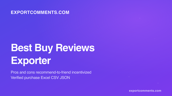 How to Export Best Buy Reviews to Excel